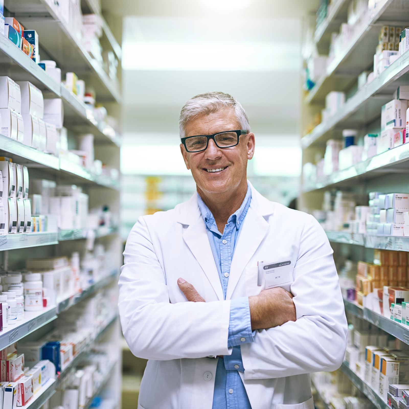 Pharmacist in the hospital pharmacy