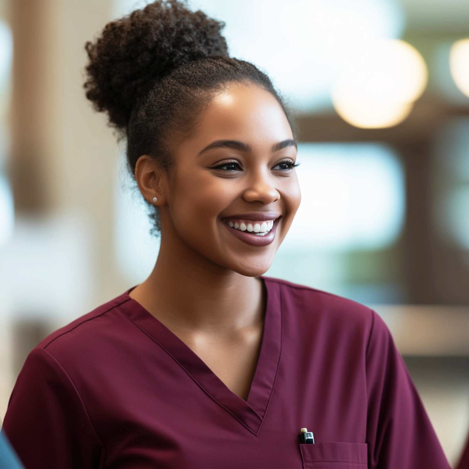 allied health professional woman in hospital<br />
