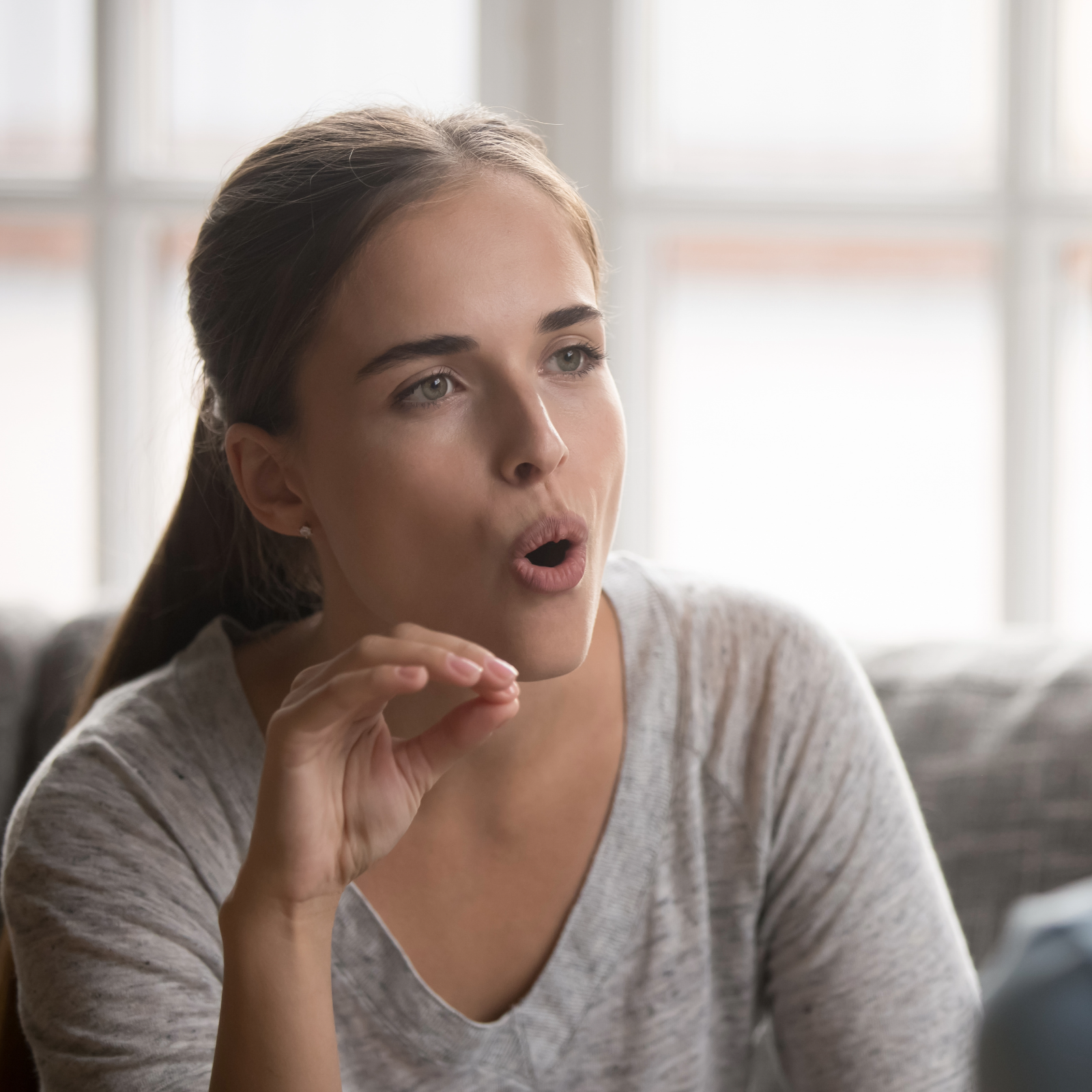 speech and language therapist working with patient 